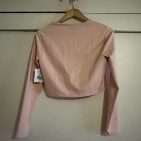 Beyond Yoga heather rib frame cropped pullover NWT - Picture 5 of 7